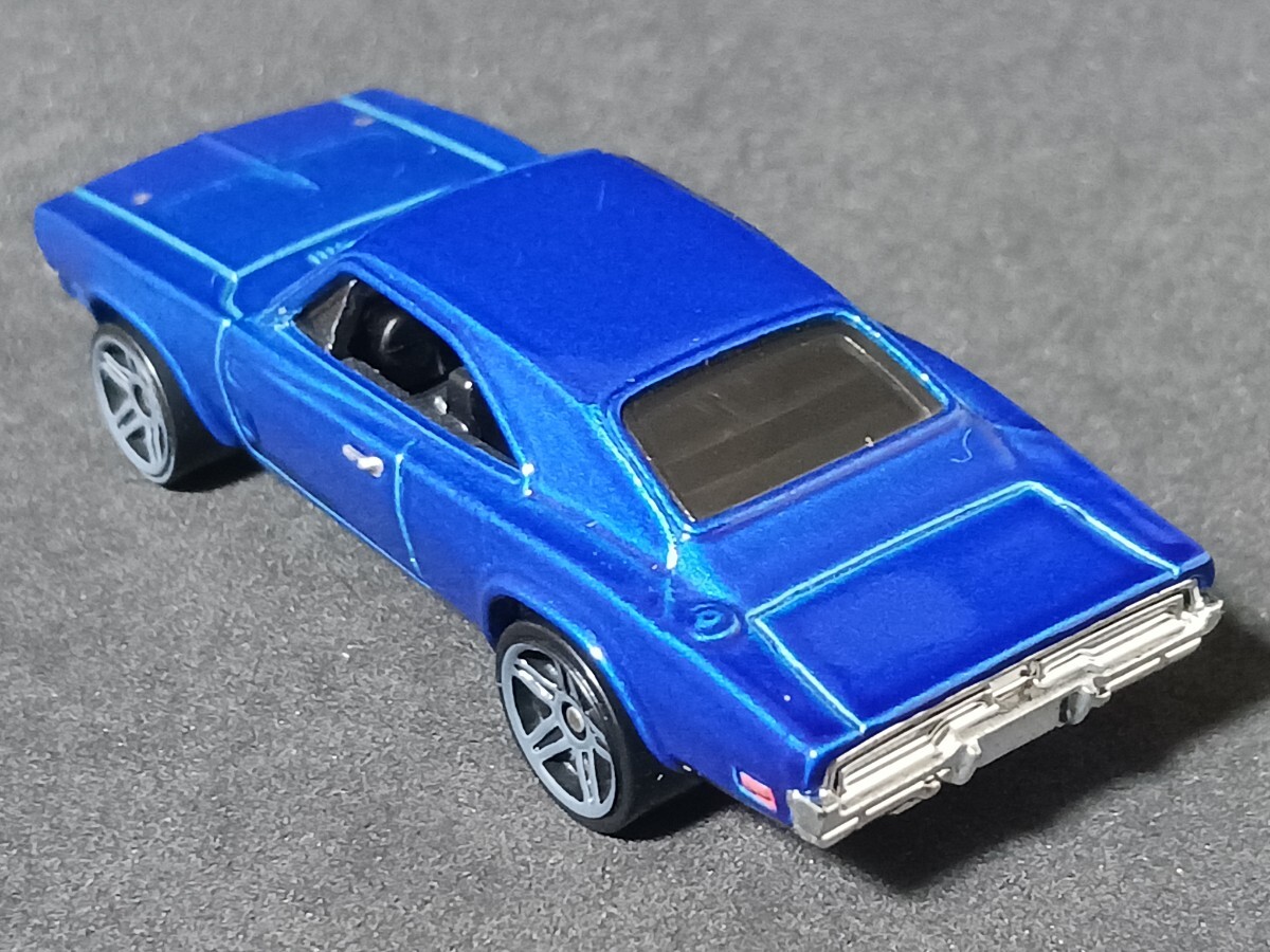 ◆ホットウィール/Hot Wheels(約1/64)◆'69 ダッジ チャージャー 500(青)◆ルース/傷少良品★夢屋HW068★_画像4