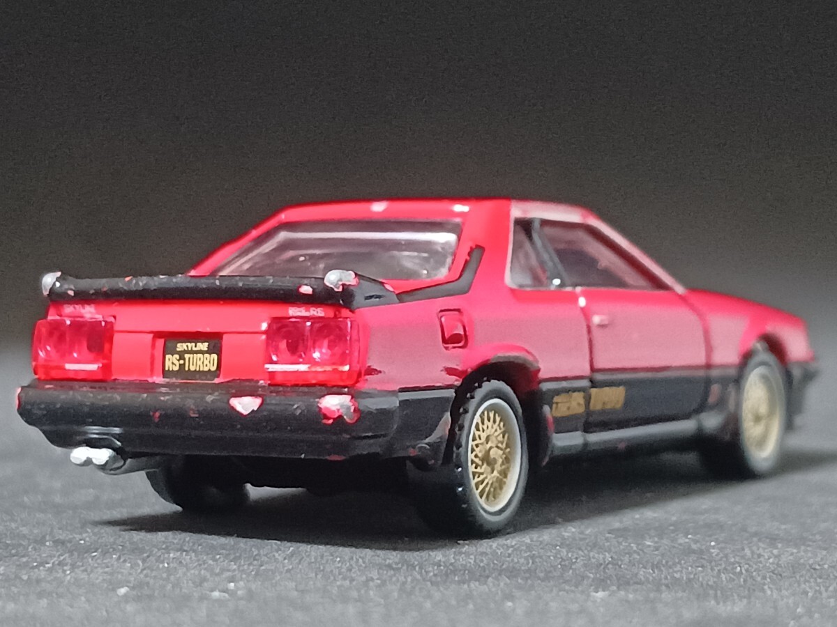 ◆トミカプレミアム(1/63)◆日産 スカイライン HT 2000ターボ RS(R30/赤&黒)◆箱なし/ルース/ジャンク★夢屋TP077★_画像2