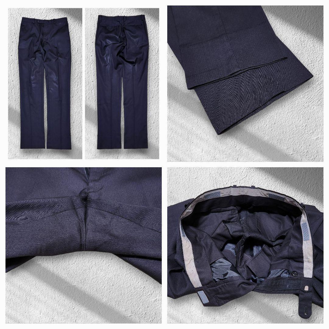 【3ピース/Lサイズ】THE SUIT COMPANY スーツカンパニー セットアップスーツ FILO D'ORO フィロドーロ 金の糸 ハイエンドモデル 黒 メンズの画像9