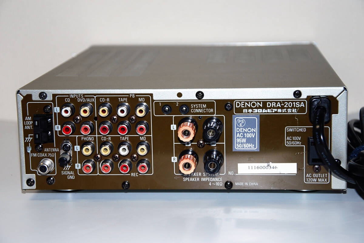  comparatively beautiful goods DENON DRA-201SA tuner amplifier ( parts exchange * maintenance * cleaning settled 