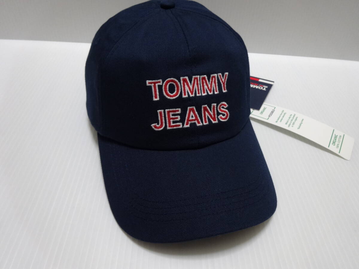 新品★トミージーンズ【 TOMMY JEANS】男女兼用★野球帽★キャップ★紺★オーガニックコットン★AW0AW10191★特価品★送料込★T-10_画像1