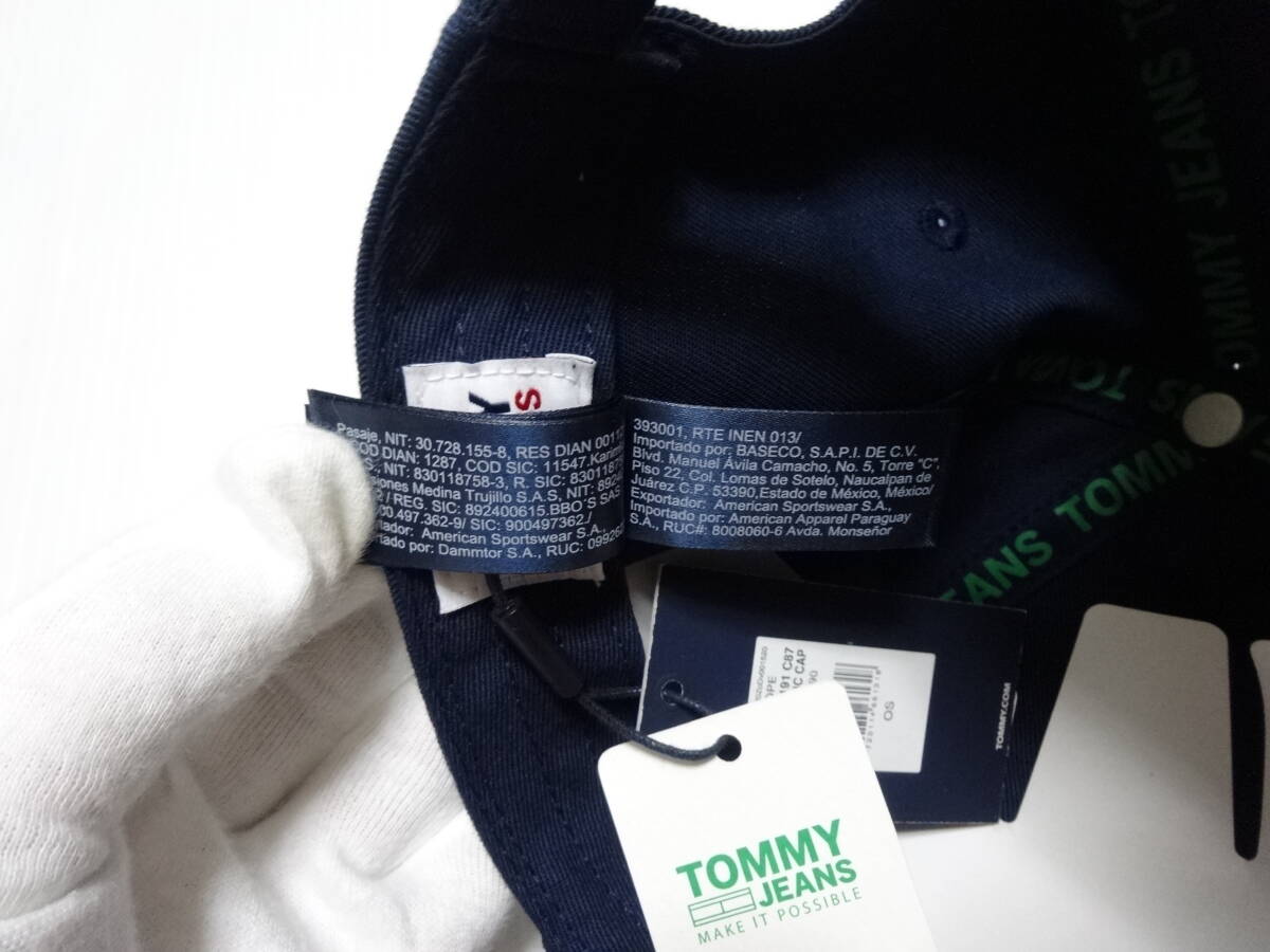 新品★トミージーンズ【 TOMMY JEANS】男女兼用★野球帽★キャップ★紺★オーガニックコットン★AW0AW10191★特価品★送料込★T-10