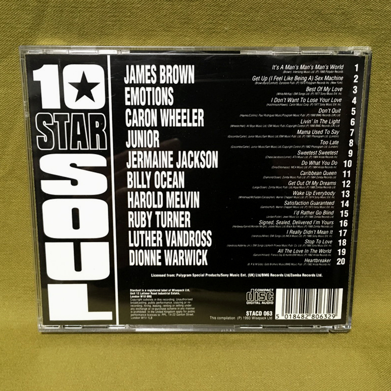 【送料無料】 Various - 10 Soul Stars - 1 【CD】 James Brown Emotions Junior Luther Vandross Stardust - STACD 063_画像2