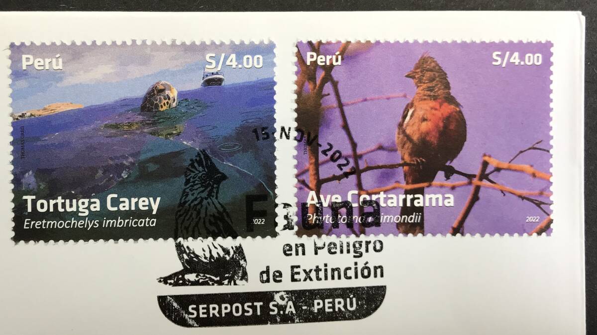 pe Roo 2022 year issue turtle toli stamp FDC First Day Cover 