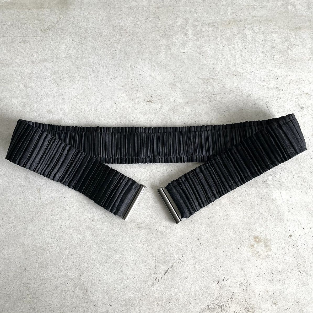 PLEATS PLEASE Pleated Belt Black 1 pleat pulley z belt ISSEY MIYAKE Issey Miyake black black 