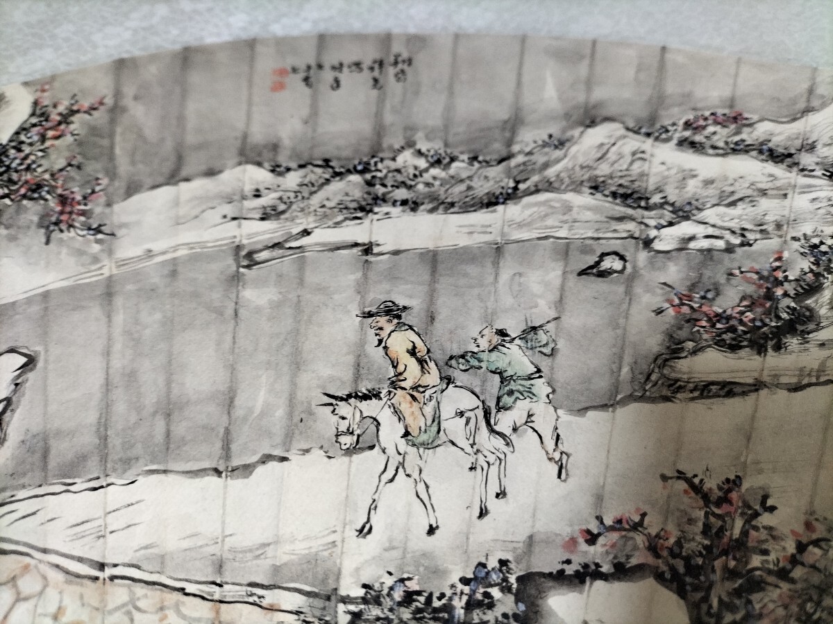 中国 中国画 扇面 扇面画 徐耀の風景画 中国美術 肉筆 光山水人物入 時代物 骨董品_画像8