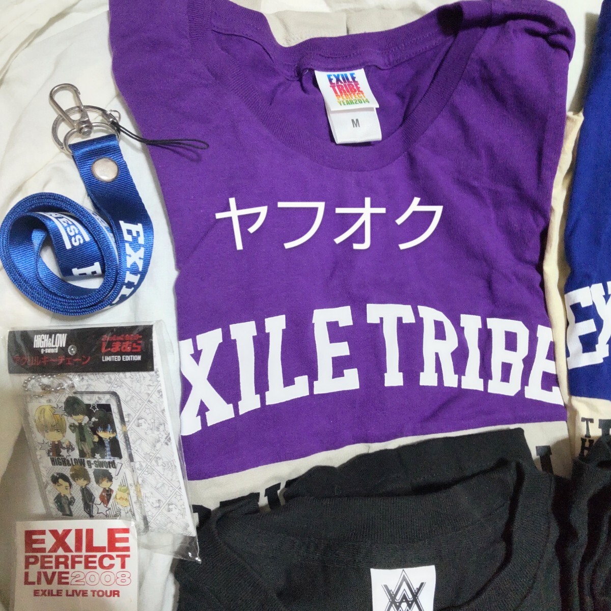 EXILE ネックストラップ、EXILE TRIBE PERFECT YEAR LIVE TOUR TOWER OF WISH2014、EXILE LIVE TOUR2015 AMAZING WORLD Tシャツ　等 セット_画像2