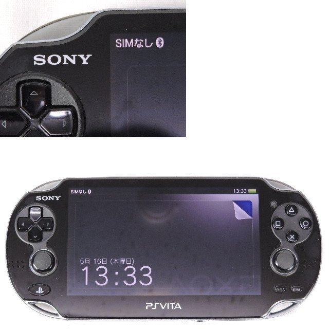 [ used / the first period . settled / simple operation verification settled ]PSVITA PCH-1100 body 3G/Wi-Fi model black charge cable have / box * instructions less 