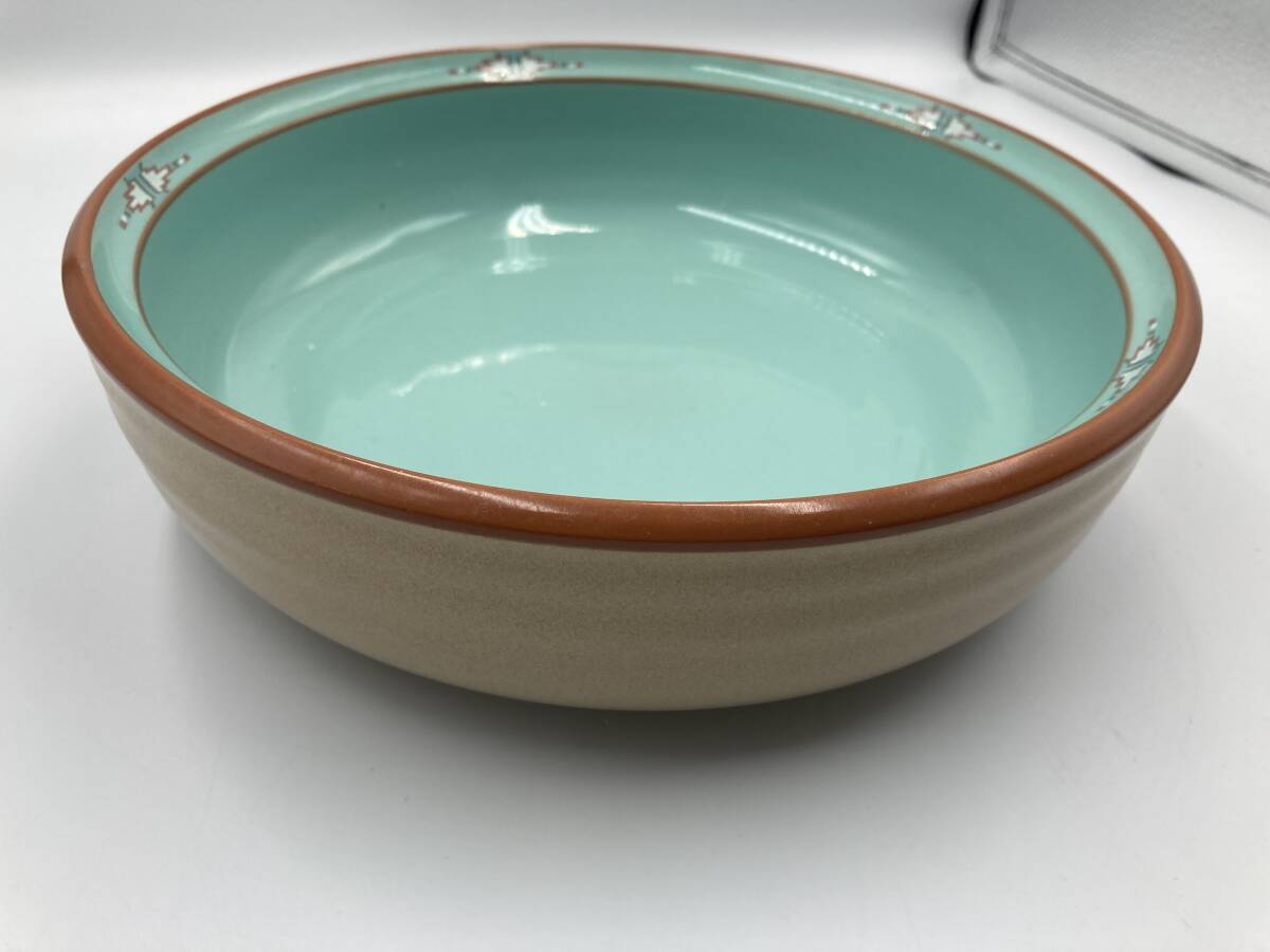 Noritake　STONEWARE　8674 ノリタケ　日本製　和　洋食器　キッチン　ダイニング　食器　大皿　器　陶器　ベージュ　グリーン　＊A249-3＊_画像2