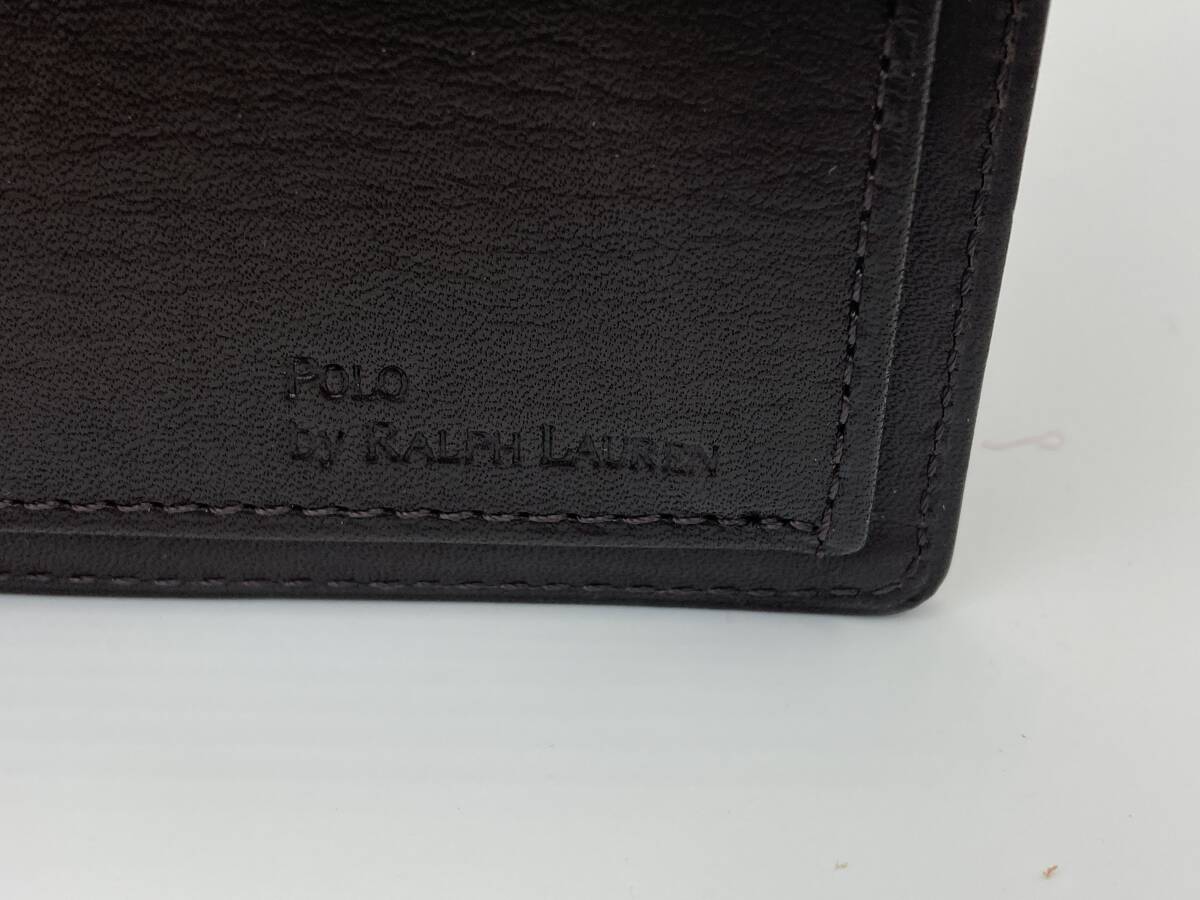 POLO　byRALPH LAUREN　ラルフローレン　美品　折財布　ブラウン　メンズ　財布　お札入れ　小銭入れ　カード入れ　現状品　＊A263＊　_画像3