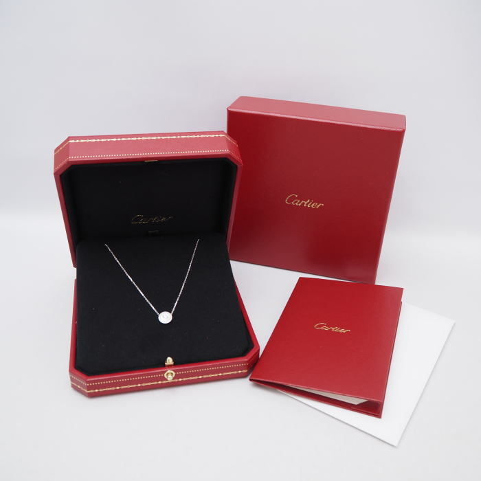 Cartier Cartier dam -ru diamond necklace pendant white gold N7406700 K18 WG AU750 beautiful goods * used A+ rank 