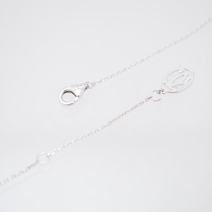 Cartier Cartier dam -ru diamond necklace pendant white gold N7406700 K18 WG AU750 beautiful goods * used A+ rank 