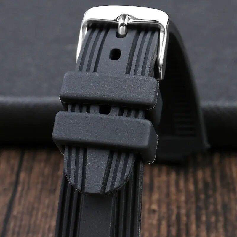 社外新品 腕時計 ラバーベルト 交換バンド 22mm ブルガリ ディアゴノ 対応 ブラック_画像2