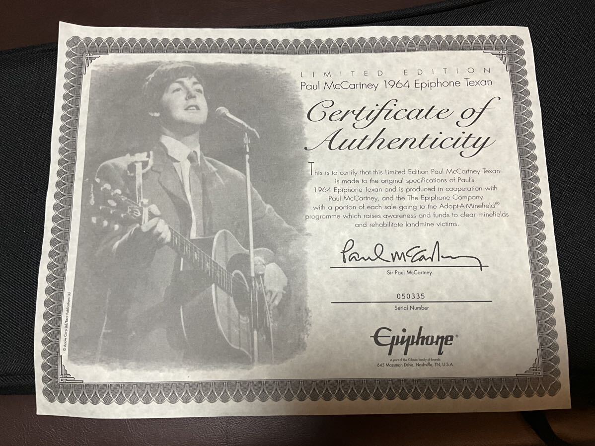  Epiphone teki солнечный 1964 paul (pole) McCartney ограниченная модель акустическая гитара tmp гитара . дым Tune выше 