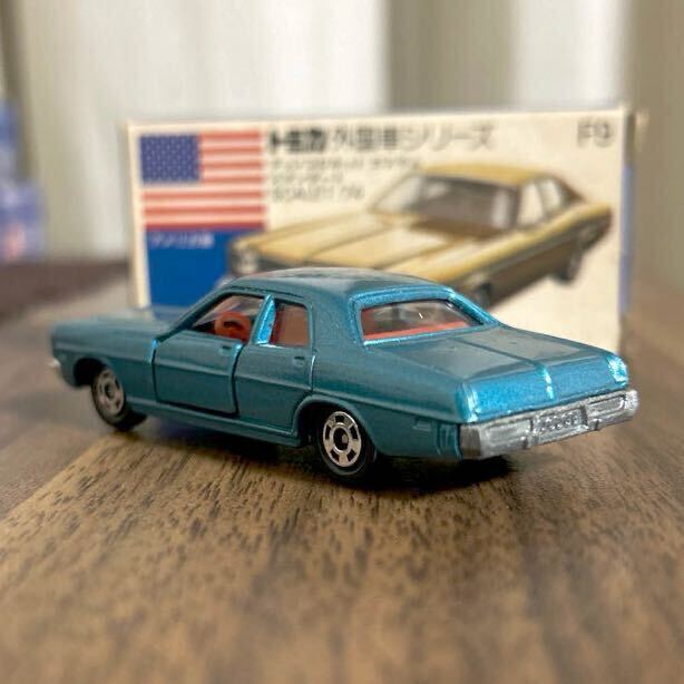  Tomica foreign car series Dodge koro net custom standard blue box made in Japan 