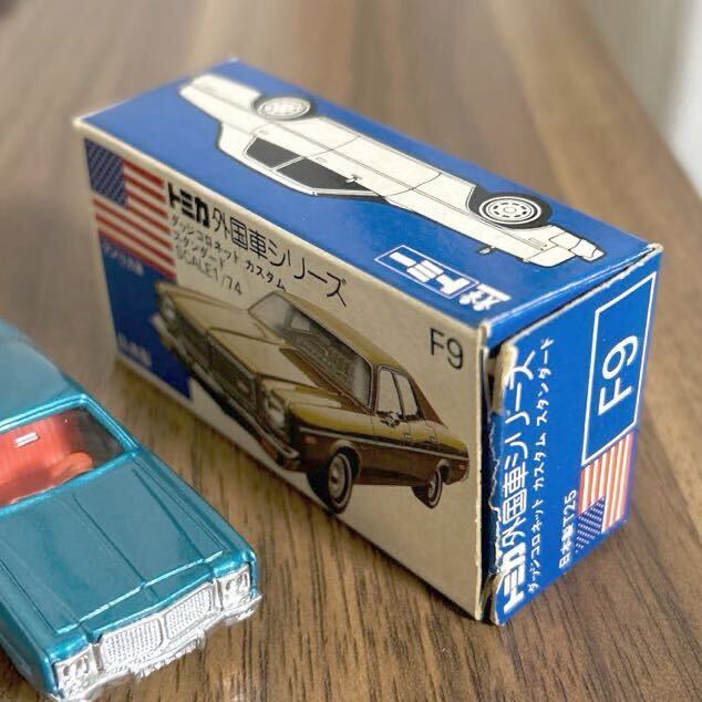  Tomica foreign car series Dodge koro net custom standard blue box made in Japan 