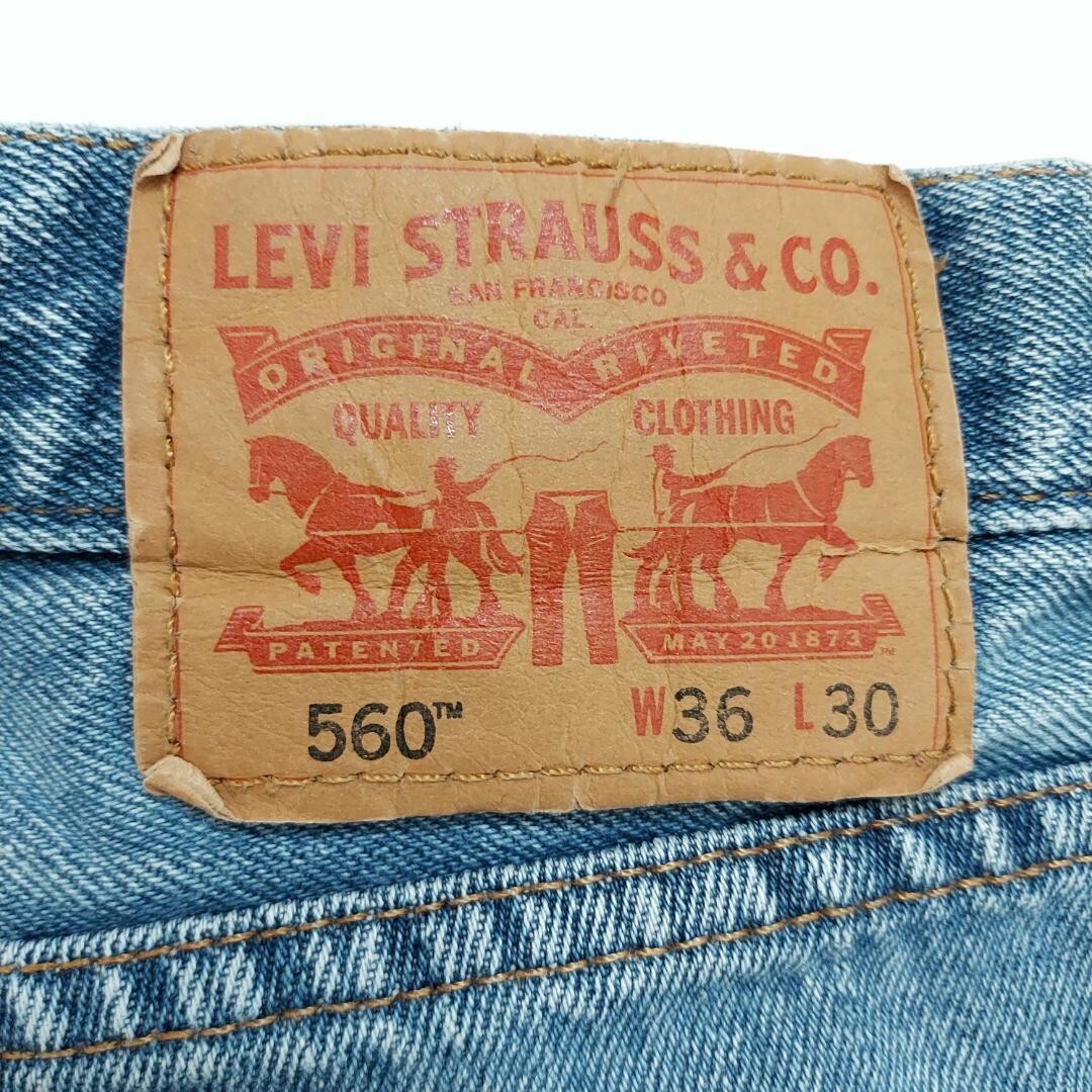 リーバイス560 Levis W36 ダークブルーデニム 青 パンツ 9256_画像4