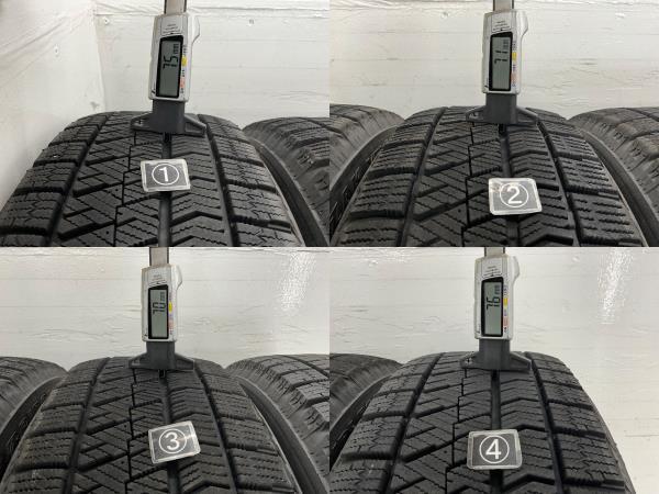 中古タイヤホイールセット 195/60R16 89Q 16インチ 16×6J +45 5穴 PCD114.3 ブリヂストン 冬 スタッドレス セレナ純正 d783_画像6