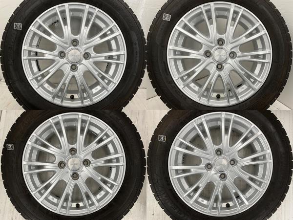 中古タイヤホイールセット 185/60R15 84Q 15インチ 15×5.5J +43 4穴 PCD100 グッドイヤー LEBEN 冬 ヴィッツ ハイブリッド d792_画像3