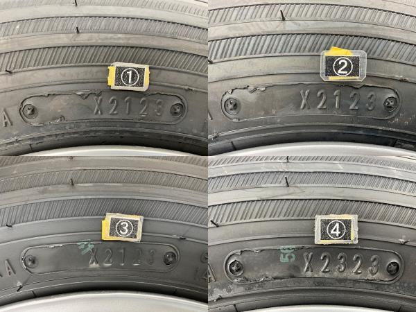 新品タイヤ 中古鉄ホイールセット 145R12 6PR (145/80R12 80/78N LT)相当 12×4B 4穴 PCD100 スズキ純正 グッドイヤー 冬 d807_画像7