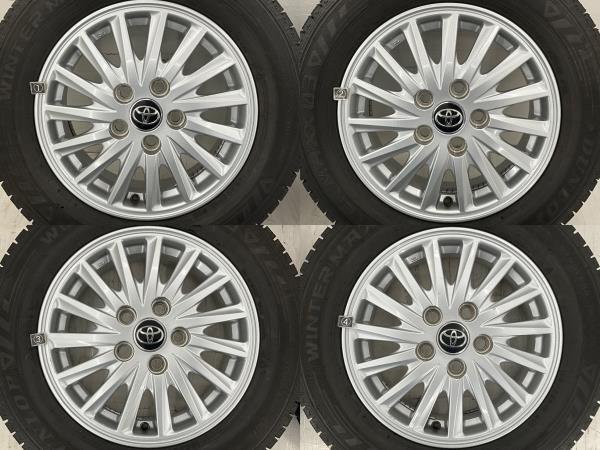 中古タイヤホイールセット 195/65R15 91Q 15×6J +50 5穴 PCD114.3 ダンロップ WM03 冬 スタッドレス トヨタ純正 ヴォクシー d767_画像3