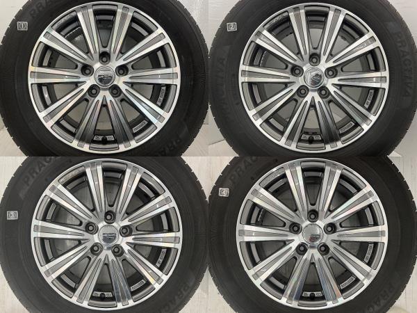 中古タイヤホイールセット 215/60R16 95H 16インチ 16×6.5J +38 5穴 PCD114.3 イエローハット SMACK 夏 ティアナ d762_画像3