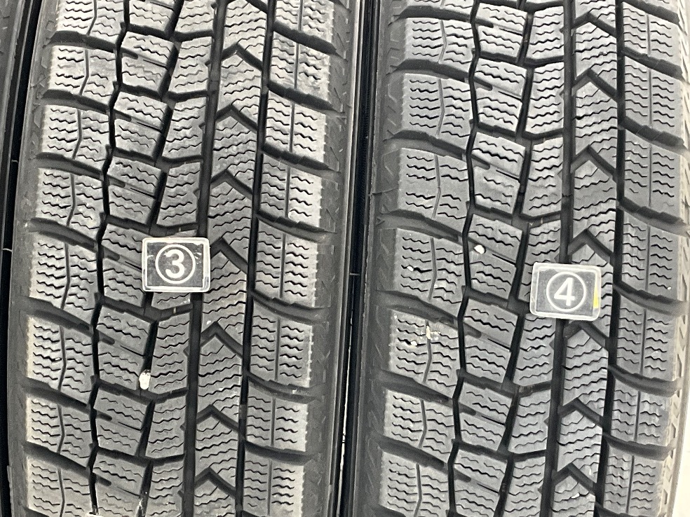 中古タイヤ 4本セット 155/65R13 73Q ダンロップ WINTERMAXX WM02 冬 スタッドレス 155/65/13 ゼストスパーク b6569_画像4