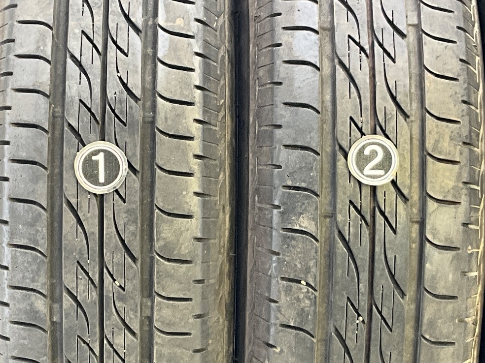 中古タイヤ 4本セット 155/65R14 75S ブリヂストン NEXTRY 夏 サマー 155/65/14 ラパン ショコラ/ワゴンR b6584_画像3