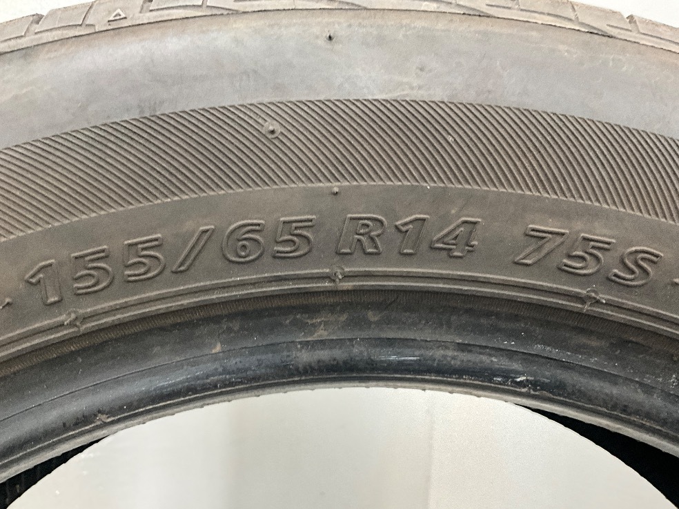 中古タイヤ 4本セット 155/65R14 75S ブリヂストン NEXTRY 夏 サマー 155/65/14 ラパン ショコラ/ワゴンR b6584_画像8