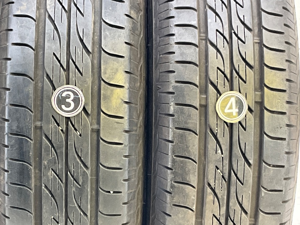 中古タイヤ 4本セット 155/65R14 75S ブリヂストン NEXTRY 夏 サマー 155/65/14 ラパン ショコラ/ワゴンR b6584_画像4