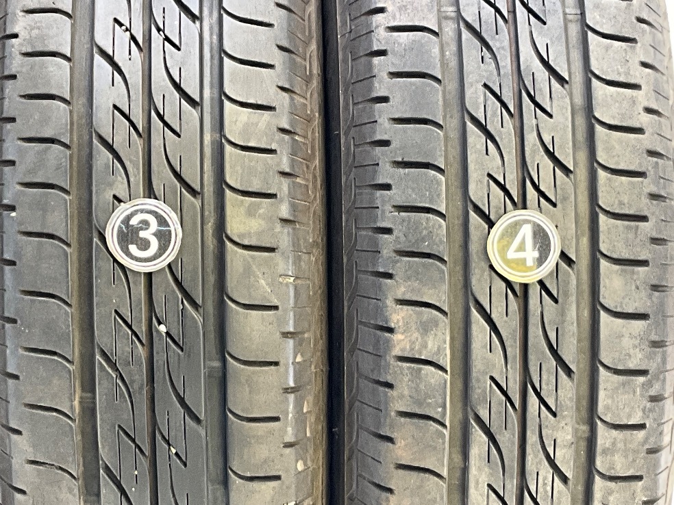 中古タイヤ 4本セット 155/65R14 75S ブリヂストン NEXTRY 夏 サマー 155/65/14 ワゴンR/ラパン ショコラ b6583_画像4