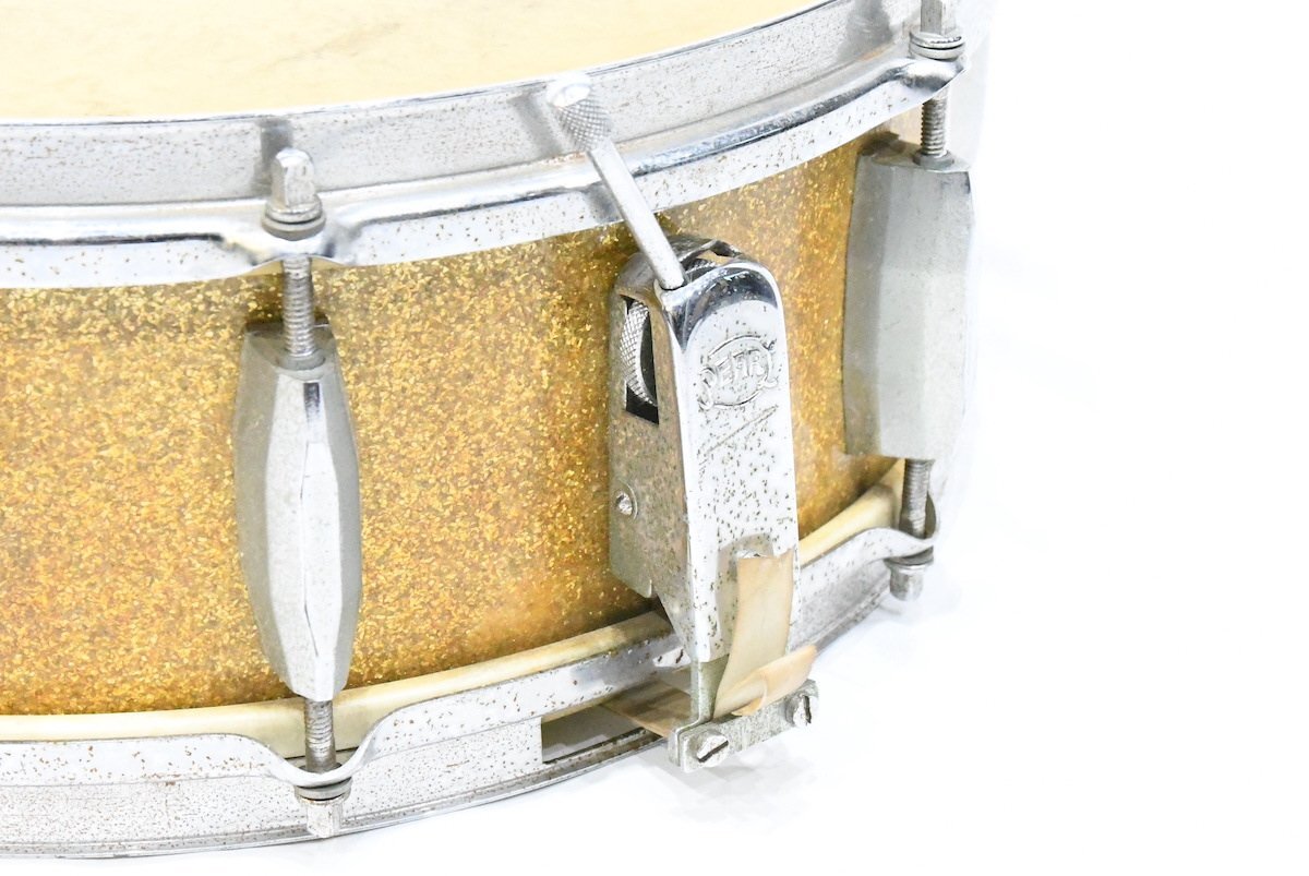 Pearl pearl Japan President President 14x5 -inch snare drum Gold lame hard case attaching Y20794714