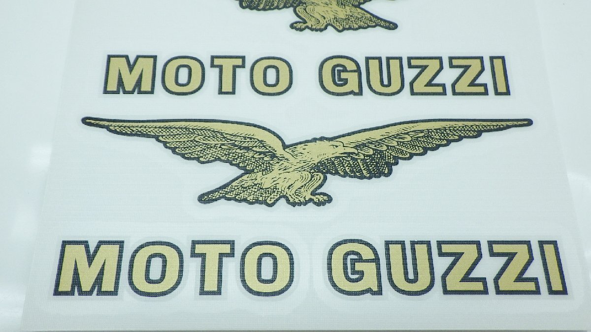 S23■モトグッチ イーグル GOLD ５ピース ステッカー MOTO GUZZI EAGLEの画像2