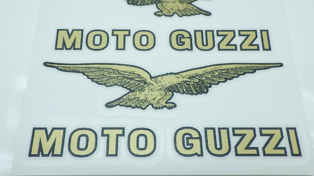 S23■モトグッチ イーグル GOLD ５ピース ステッカー MOTO GUZZI EAGLE_画像2