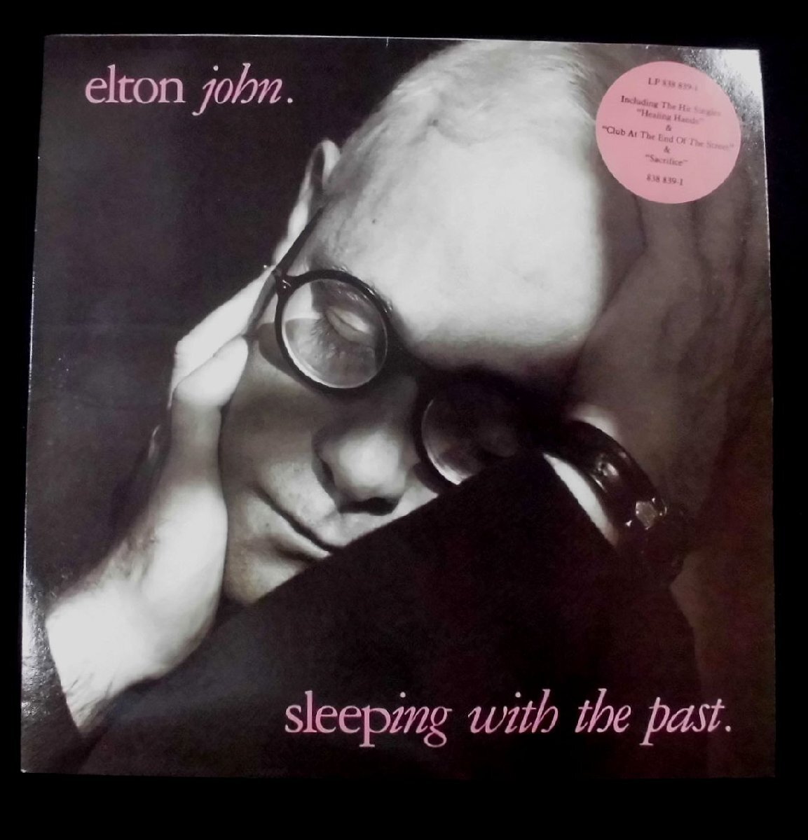 ●UK-The Rocket Record Companyオリジナルw/HypeSticker,’89希少アナログ!! Elton John / Sleeping With The Past_画像1