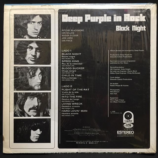 DEEP PURPLE / IN ROCK (メキシコ盤)の画像2