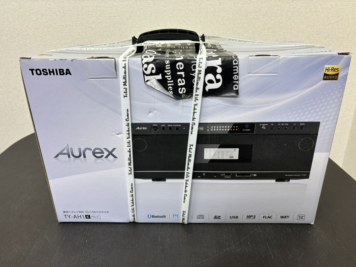 【1円スタート】CDラジオ 東芝 ハイレゾ対応 Bluetooth SD USB TY-AH1 (K) ブラック ＜完全未開封・未使用＞の画像4