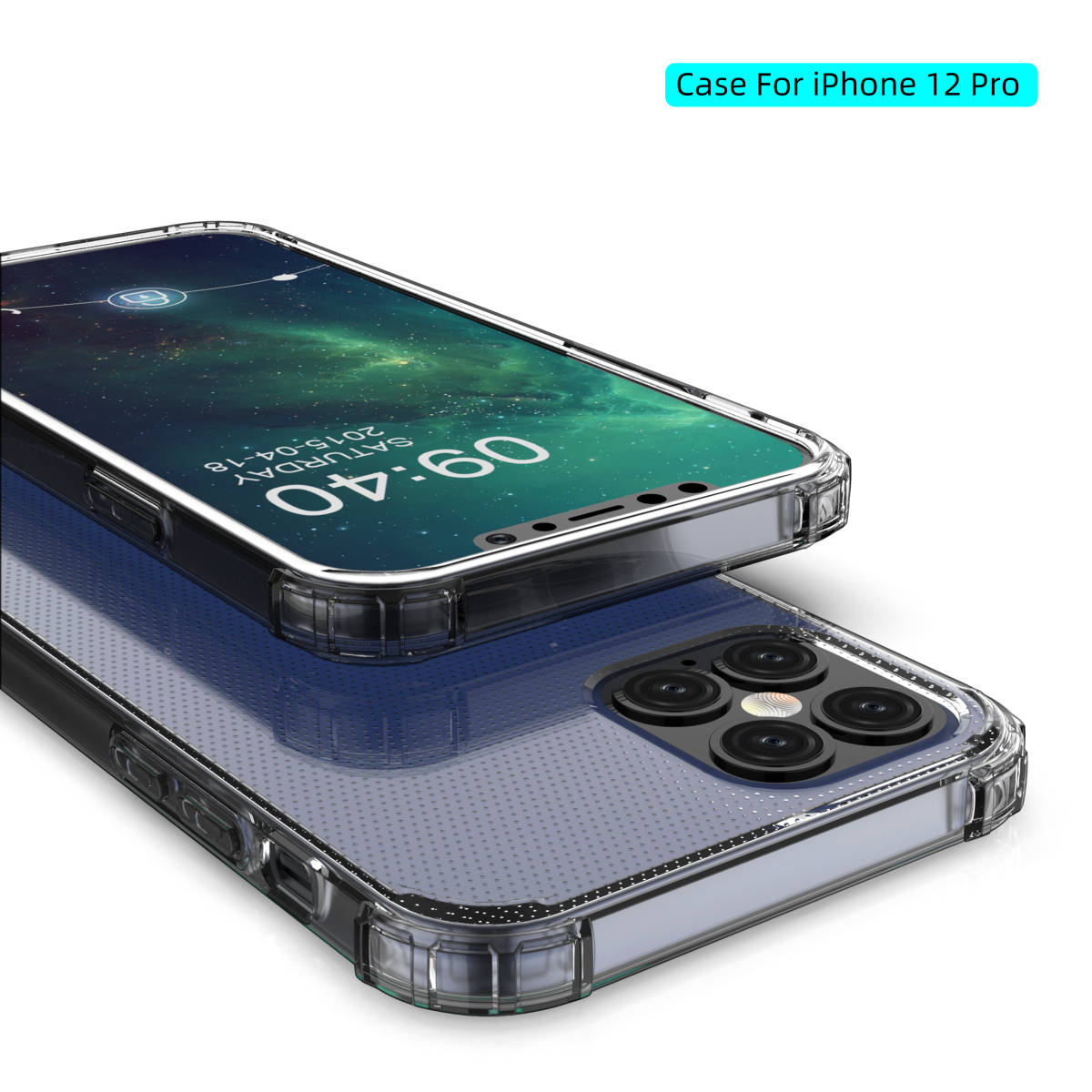 iPhone 12 iPhone 12Pro （６.１インチ）ケース 上質TPU クリアケース 耐衝撃構造 ワイヤレス充電対応 黄変防止 レンズ保護設計 四つ角補強_画像7