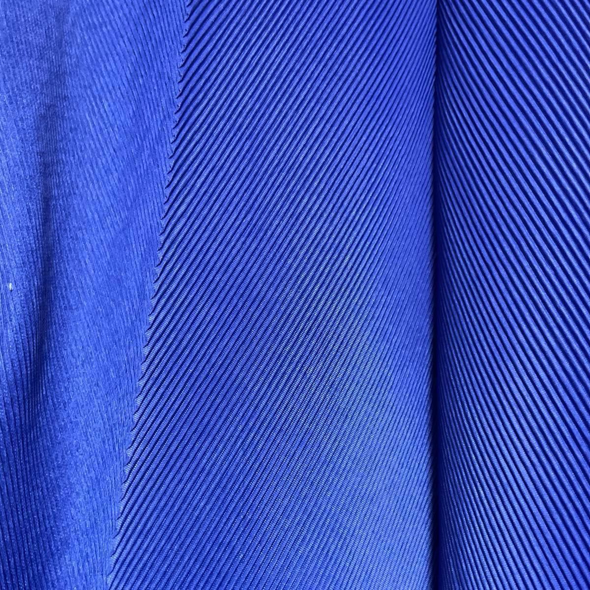 値下げ済　立体変形プリーツ加工　ロングカーディガン 羽織 コーディガン プリーツ  コート　高級感　華やか　フリー　紫っぽいブルー