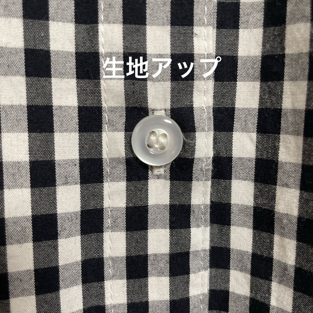 値下げ済【新品】Lashikaru カジュアルできちんと感もある楽シャツ　綿　ブラウス　チェック　ブラック×ホワイト　3L 4L
