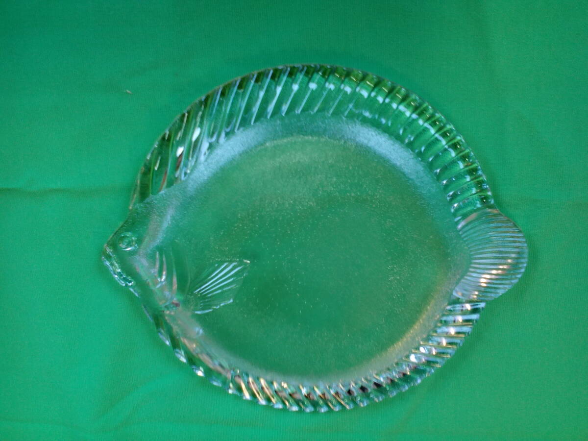 ガラスプレート　ガラス皿　魚型プレート　刺身皿　盛皿　SOGAGLASS　ソガガラス　同梱可能_画像5