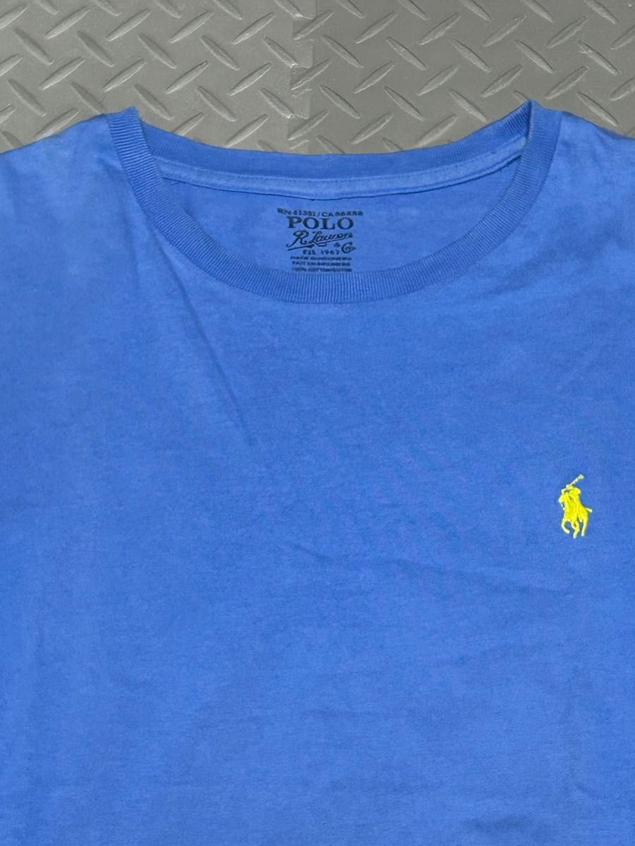 POLO ポロ　ラルフローレン　ロゴ  Tシャツ　水色　ライトブルー　M 半袖