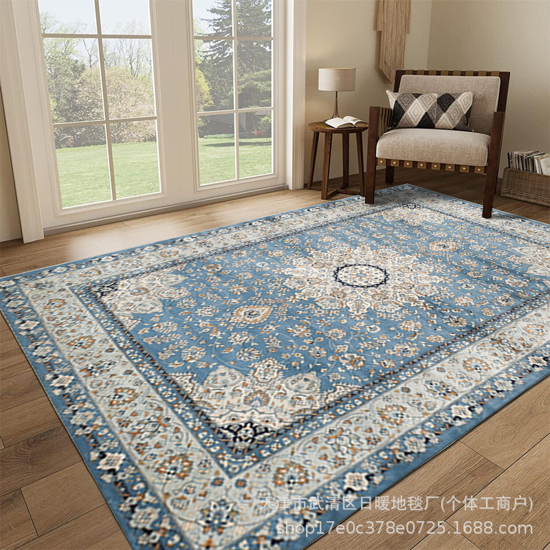 新入荷 上質 ペルシャ絨毯の本場からイラン製/シルク調/高密度ノット/玄関マット/ウィルトン/滑り止め付200*300cm