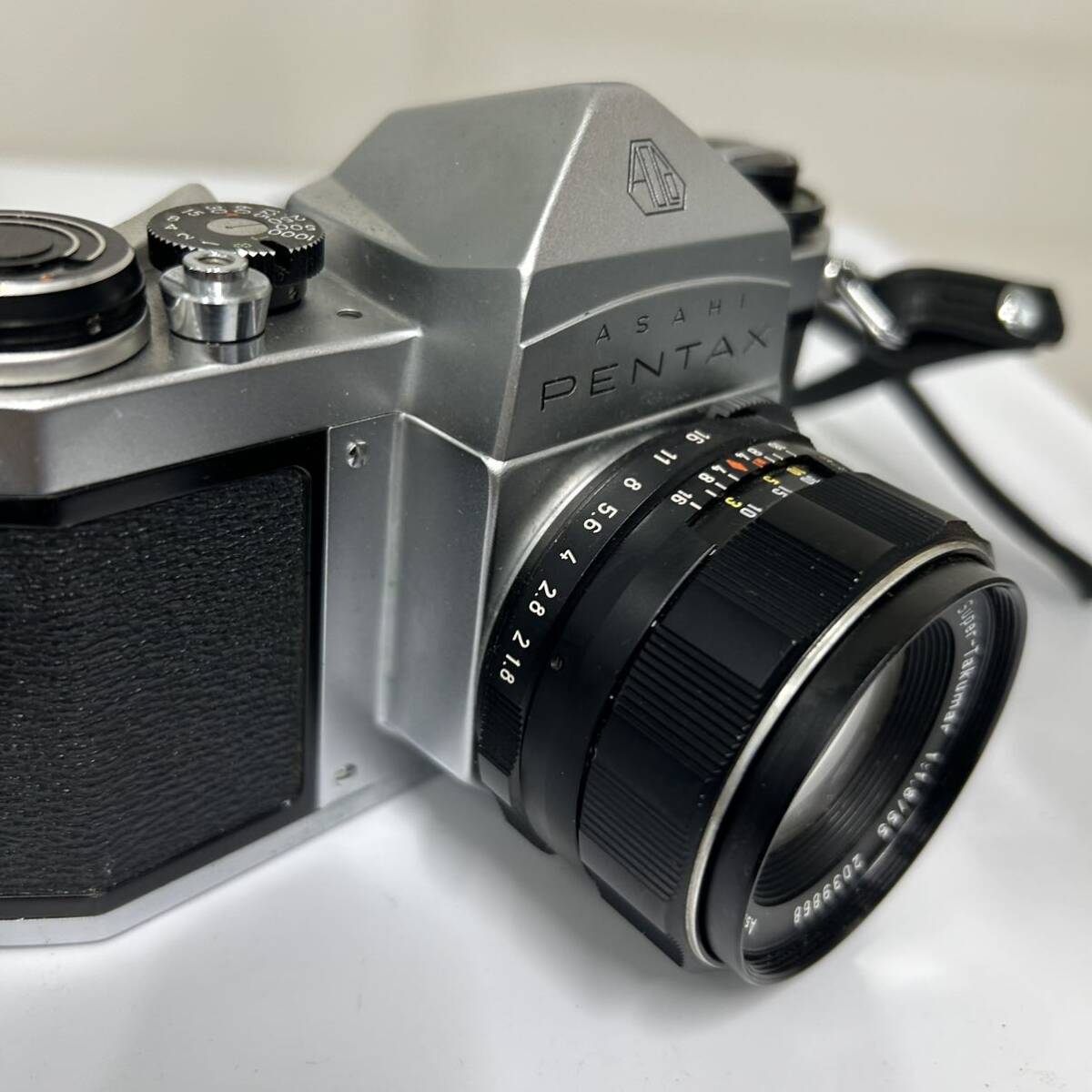 ASAHI PENTAX ペンタックス SV フィルムカメラ 一眼レフカメラ SUPER TAKUMAR レンズ 、ケース付き_画像4