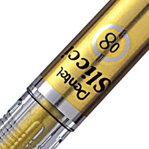 ぺんてる Arts Slicci メタリック 0.8 mm ニードルチップ ゲルペン ゴールドインク12 本箱 (BG208-X)