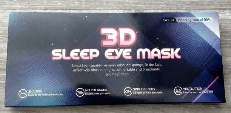 3D立体型 アイマスク 睡眠用 遮光 軽量 通気性 目隠し 真っ暗 快眠グッズ 圧迫感なし サイズ調整可能 3D  男女兼用
