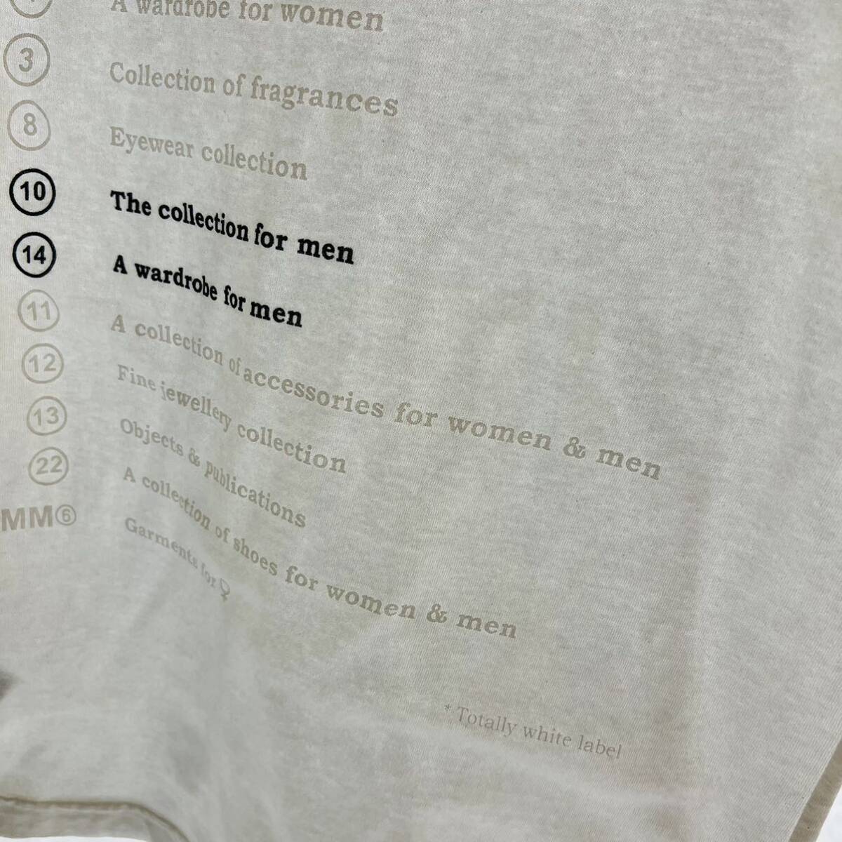 【美品】MAISON MARTIN MARGIELA メゾンマルタンマルジェラ Tシャツ 半袖 カレンダータグ 12SS プリントロゴ サイズSの画像5