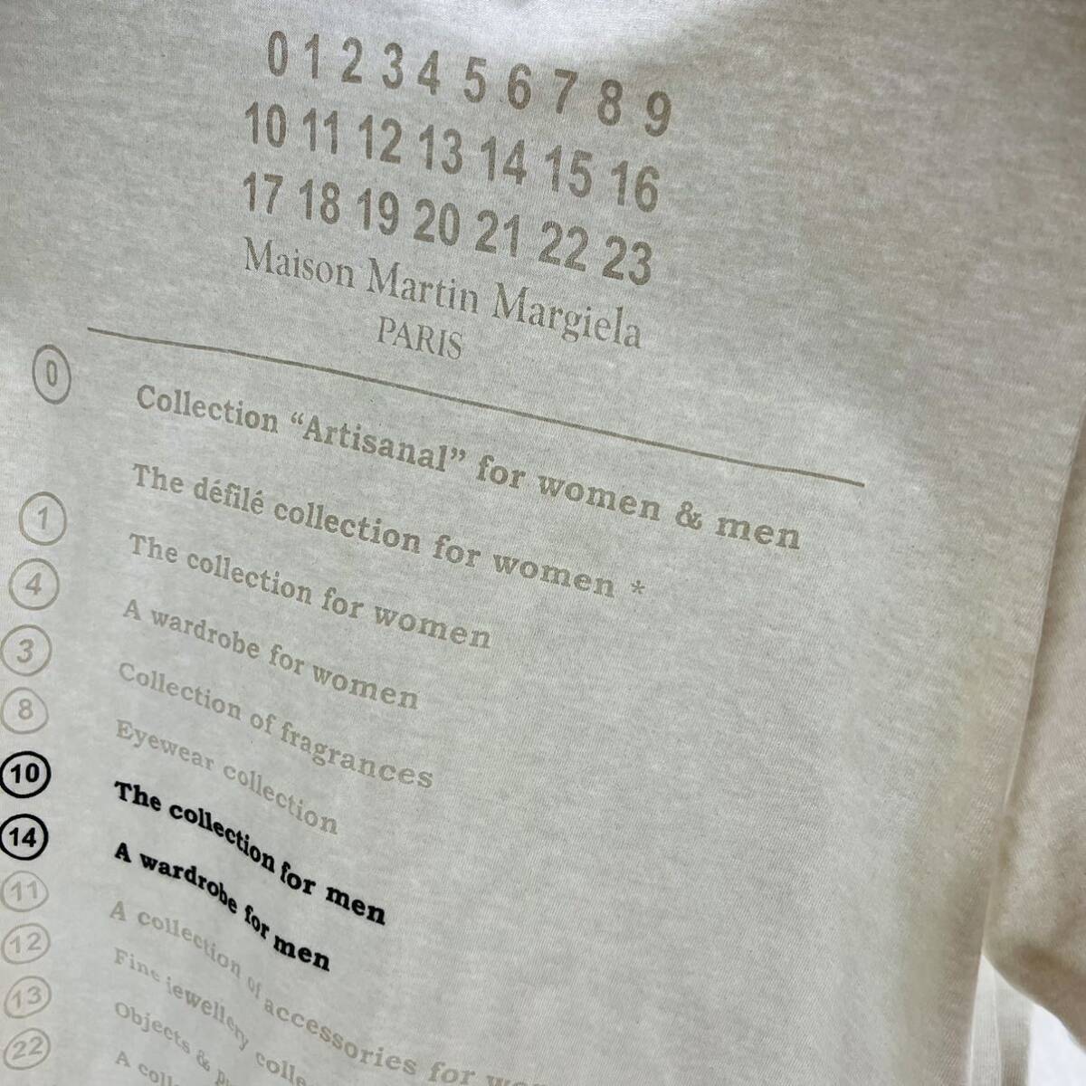 【美品】MAISON MARTIN MARGIELA メゾンマルタンマルジェラ Tシャツ 半袖 カレンダータグ 12SS プリントロゴ サイズSの画像4