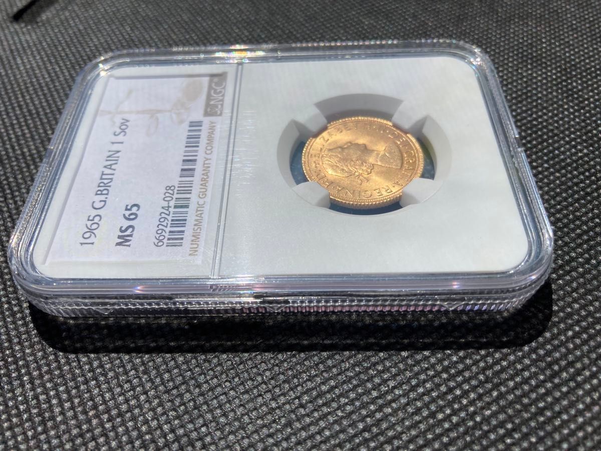 有りそで無い 1965年 ソブリン 金貨 ヤングヤング MS65 NGC イギリス エリザベス