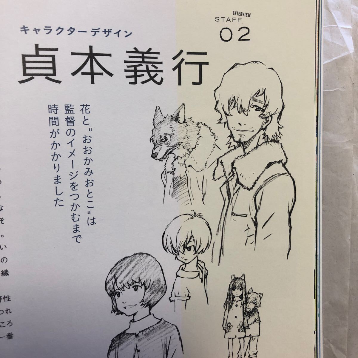 映画パンフ　おおかみこどもの雨と雪、アニメ　細田守監督、郵送185円_画像9